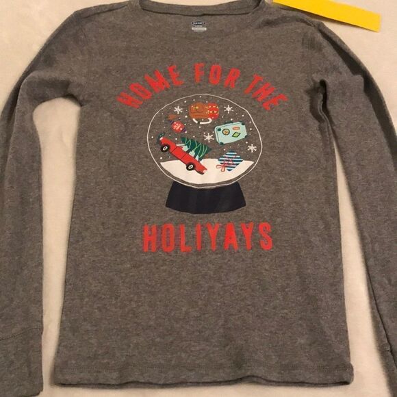 Old Navy Snow Globe Christmas Shirt - Size L (10) - Picture 1 of 4